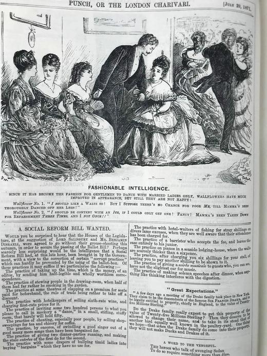 1871-1873年 英国讽刺漫画杂志《笨拙》 数百幅插图 漆布精装16开 商品图14