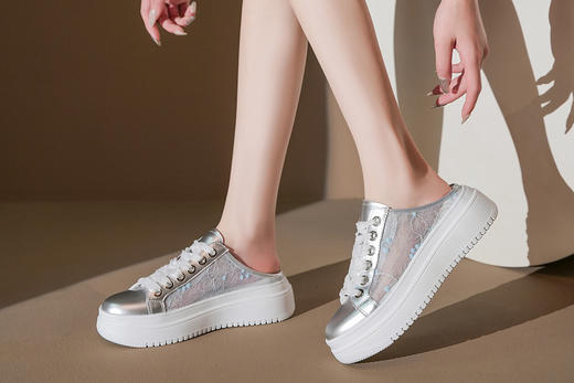 豪麟名鞋奥莱迪嘉女鞋时尚休闲鞋牛皮革DJXXA41WX026银色  原价1660元 商品图2