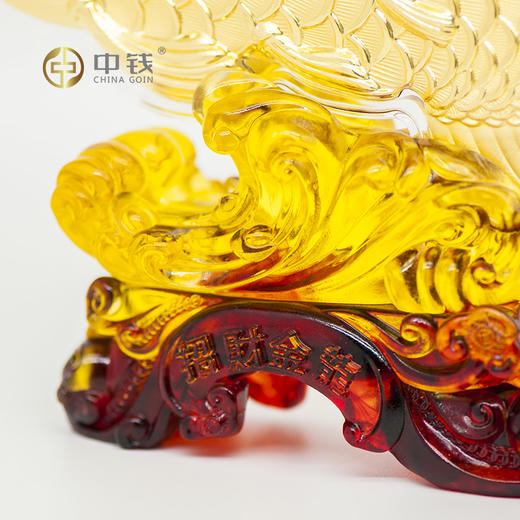 足金招财金龙鱼立体摆件 足金0.1克、3克 礼盒包装 商品图1