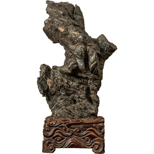 清 灵璧石文房赏石（红木座） 商品图5