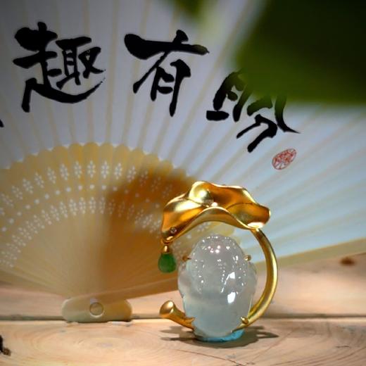 【戏荷】翡翠胸针项坠两用款 商品图7