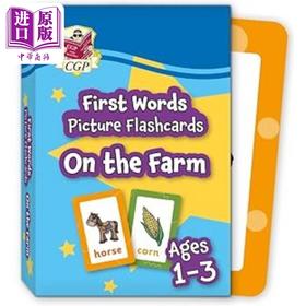 【中商原版】英国CGP原版 New First Words Picture Flashcards for Ages 1-3  On the Farm