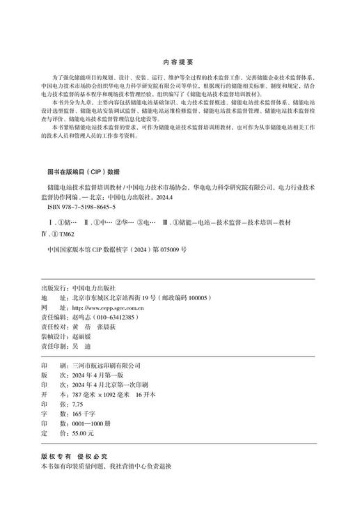 储能电站技术监督培训教材 商品图3