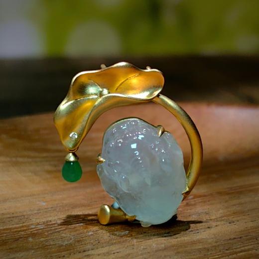 【戏荷】翡翠胸针项坠两用款 商品图4