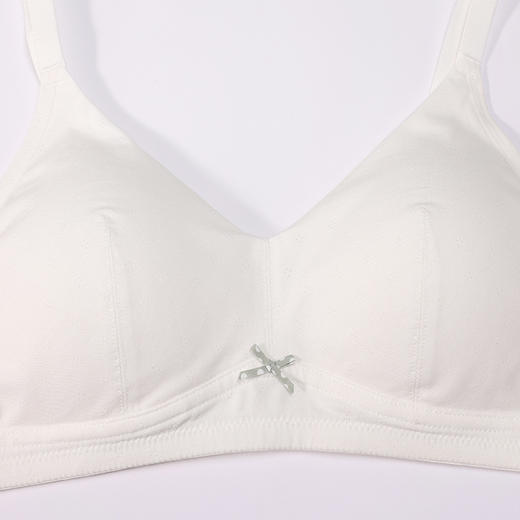 都市丽人内衣少女优选三阶少女文胸提花棉薄文胸3/4杯三排扣无钢圈BBT2Q8 商品图4