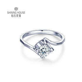 【甄选钻饰】【专享】钻石世家  18K金钻石戒指 50分钻石戒指（50分，M-N色，SI净度，国检,12号圈）