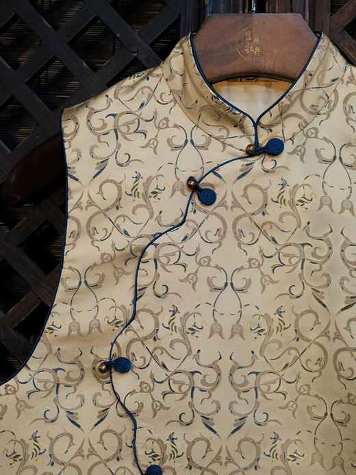 盛唐牡丹盛奢系列| 限量款| 高货-真丝宋锦卷草龙纹花瓣马甲(特殊商品不退不换) 商品图4