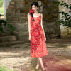 法式浪漫复古气质碎花吊带裙女夏季热情度假裙连衣裙V2341840 商品缩略图2