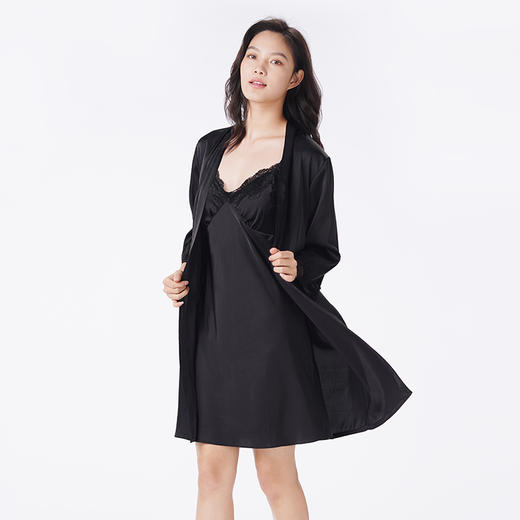 都市丽人睡衣好睡好眠两件套家居服冰雪丝薄女士丝质两件袍LHT4B3 商品图1