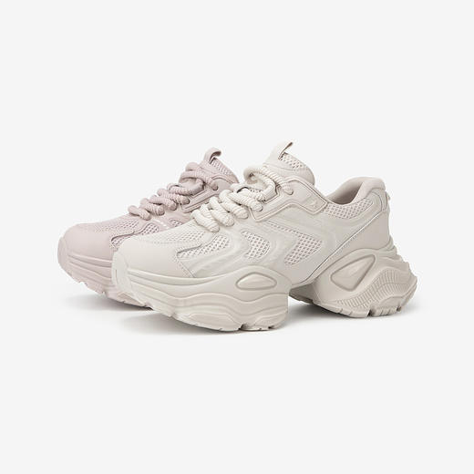 千百度厚底老爹鞋女款春夏增高网面机能鞋时尚运动休闲鞋A24301875 商品图1