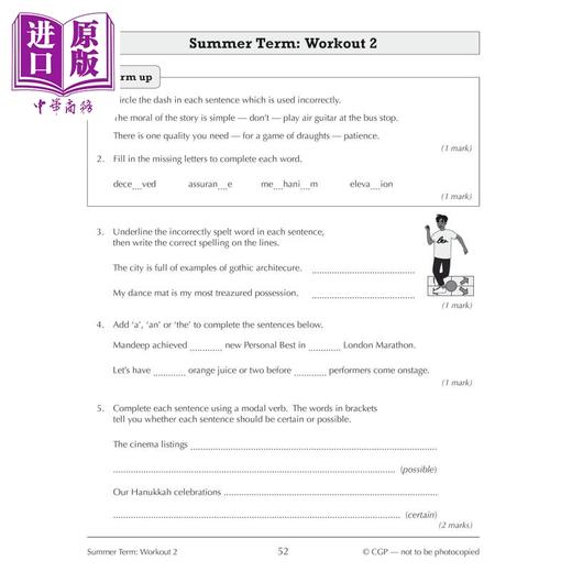 【中商原版】英国CGP原版 New KS3 Year 9 Spelling Punctuation and Grammar 10-Minute Weekly Workouts 商品图4