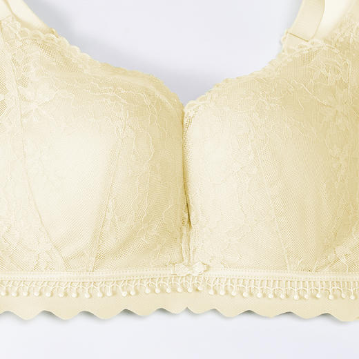 都市丽人内衣自然舒适常规文胸蕾丝A:加厚B:中厚C:薄文胸3/4杯三排扣无钢圈LBT1M1 商品图6