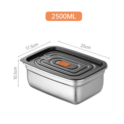 【304不锈钢！多用途保鲜盒】可微波炉饭盒午餐便当盒冰箱冷藏食物密封收纳盒，带盖密封性能佳保持食物新鲜。ry 商品图8