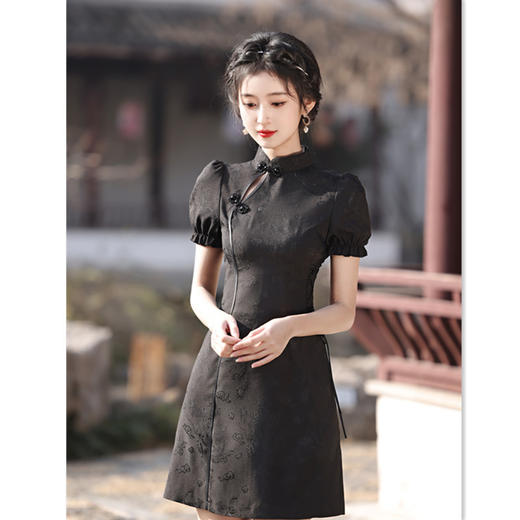 时尚改良新中式A版短款旗袍 2024春夏新款日常旗袍SYK302896 商品图3
