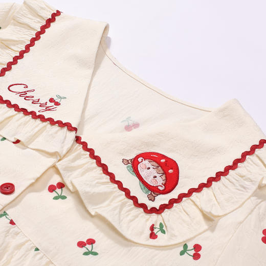 都市丽人睡衣亲情蜜语长袖家居服软绵绵提花薄女士软绵绵长袖长裤LHT9B1 商品图4