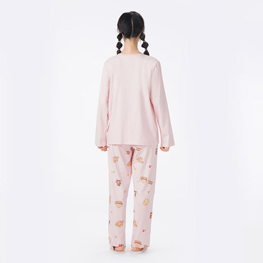 都市丽人睡衣生活家居长袖家居服26支CVC单面薄女士棉质套装LHT2N4 商品图3