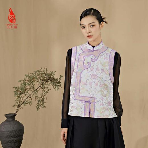 SAINTJOY/上久楷宋锦女士马甲 凤凰于飞 复古 新中式 马夹 DWS24023-1 商品图3