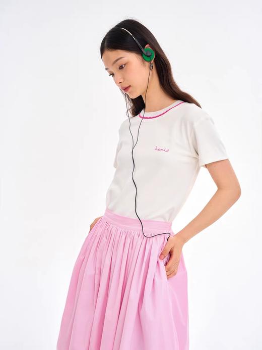 heris/H23116B/H23116R/纯棉圆领刺绣正肩T恤短袖 商品图2