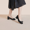 千百度中跟漆皮浅口单鞋女秋季方跟真皮小香风晚晚温柔鞋A24439603 商品缩略图2