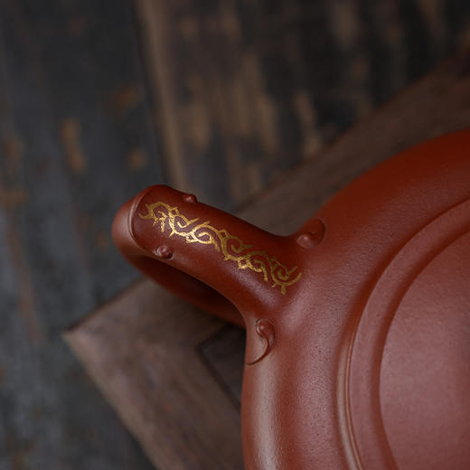 汪立彬 祥和如意壶 老红泥 宜兴紫砂原矿茶壶紫砂壶功夫茶泡茶壶茶具仿古 商品图7