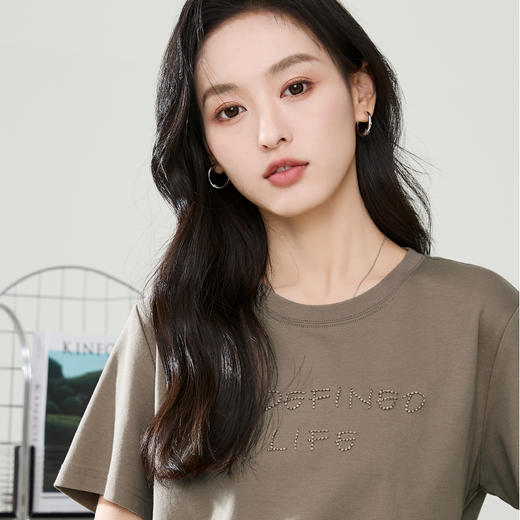 逸阳2024夏款圆领字母刺绣短袖【简约百搭】必入一件3805 商品图4