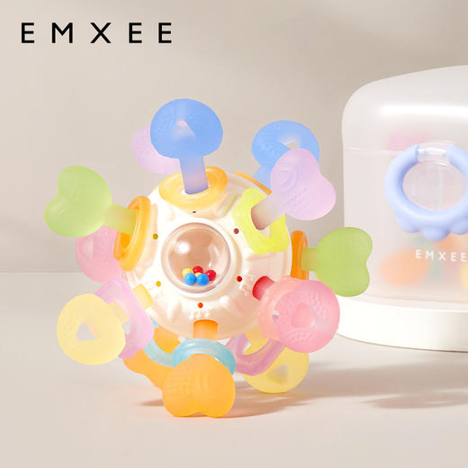 【安抚玩乐】嫚熙曼哈顿手抓球小宝宝牙胶0-3-6个月磨牙棒婴儿防吃手玩具0-1岁 商品图4