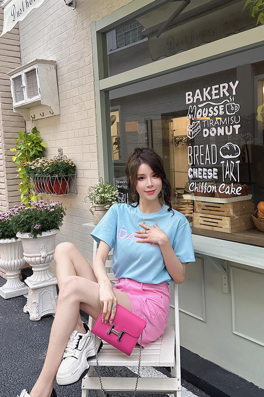 圆领前绣字母短袖衫 9522040034 商品图6