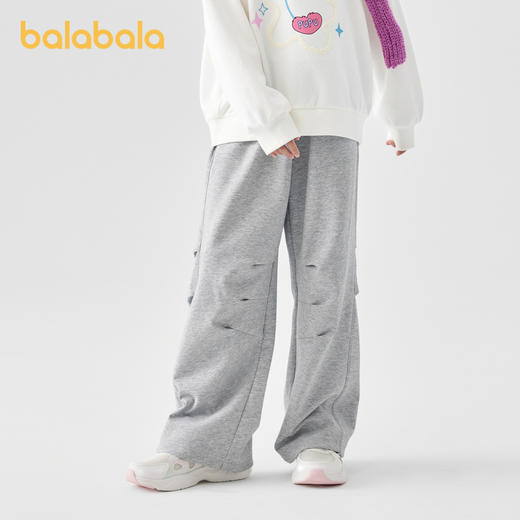 巴拉巴拉儿童直筒裤春秋装童装中大童女童降落伞裤子束脚长裤 商品图2