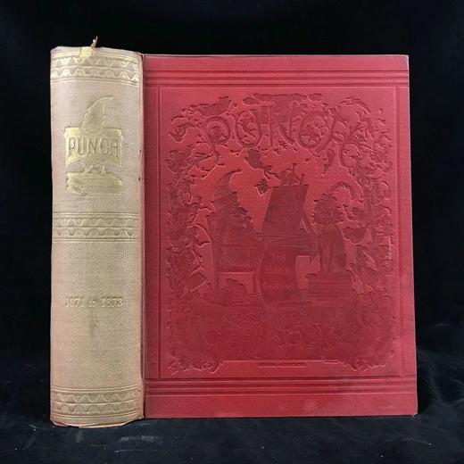 1871-1873年 英国讽刺漫画杂志《笨拙》 数百幅插图 漆布精装16开 商品图0