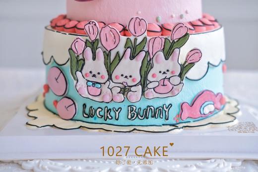 1027CAKE | 双层兔兔 芝士转印手绘 漫画风 二次元（提前2天） 商品图3