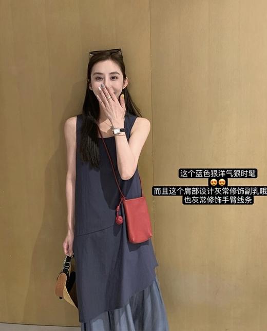 【GZ】无忧购清冷感下摆拼接宽松显瘦ins背心连衣裙113#（截单后7天发货)25年清仓捡漏 商品图2