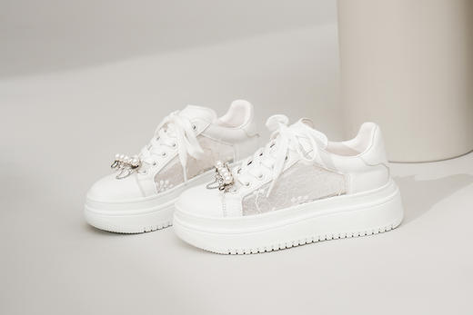 豪麟名鞋奥莱迪嘉女鞋时尚休闲鞋牛皮革DJJGA41WX017白色  原价1960元 商品图3