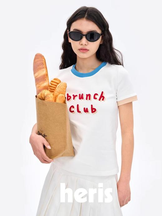 heris/H41112L/H41112H/手写标语印花彩色小T 商品图3