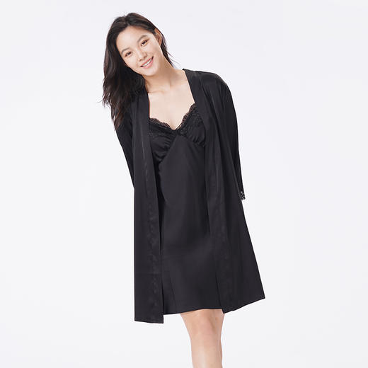 都市丽人睡衣好睡好眠两件套家居服冰雪丝薄女士丝质两件袍LHT4B3 商品图3