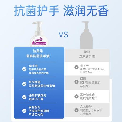 洁芙柔 泡沫儿童家用洗手液 护肤保湿洗手液300ml 商品图1