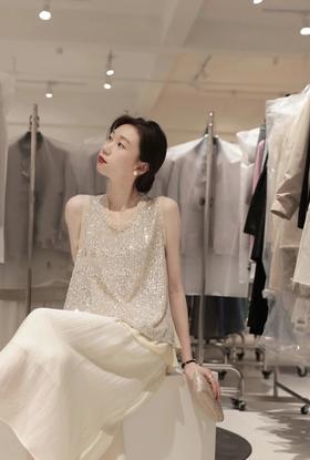 LPIUTY品牌直发⚠️璀璨星河真丝雪纺背心 A023220