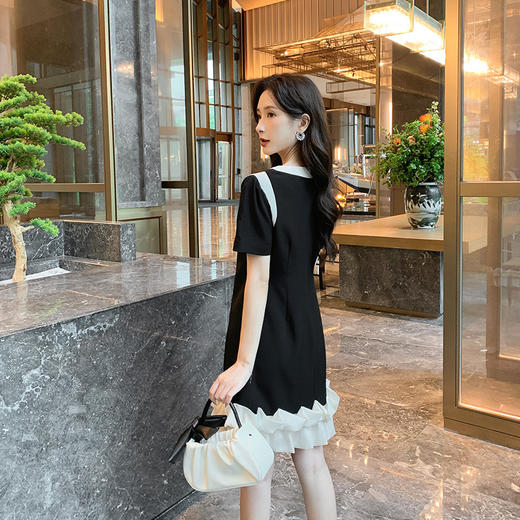 [奢姿轻奢系列]大码女装2024年夏季钉珠拼接裙子胖妹妹时尚连衣裙8942890092 商品图3