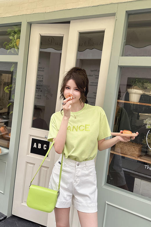 圆领前绣字母短袖衫 9522040034 商品图3