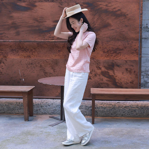 【回馈粉丝】100%亚麻多色百搭慵懒风阔腿裤 商品图4