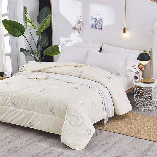 红蜻蜓羊毛被100纯羊毛被子春秋被加厚被芯新款保暖冬被-温馨羊毛被 商品图0