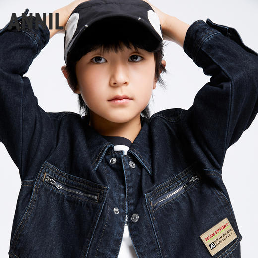 男童全棉牛仔外套新款安奈儿童装EB435523 商品图2