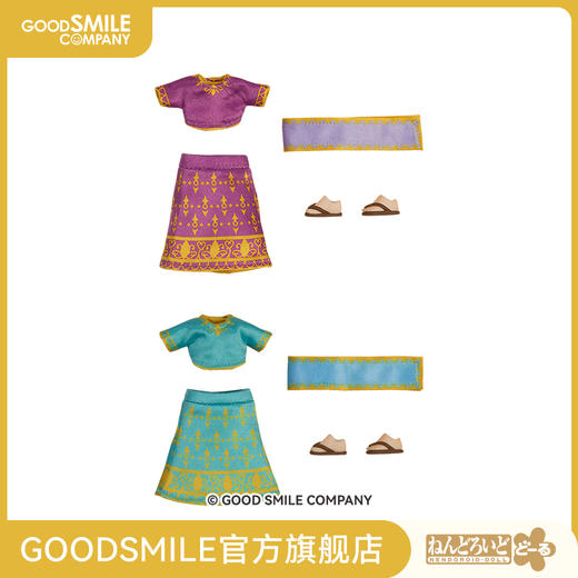 【GSC现货】粘土娃 服装套组World Tour印度GIRL 薄荷绿/紫色 商品图0