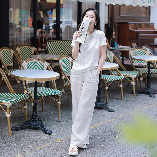 【回馈粉丝】100%亚麻多色百搭慵懒风阔腿裤 商品图2