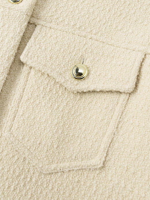 COCO ZONE 2024时尚小香风圆领外套高级感单排扣上衣CC1A0391 商品图5