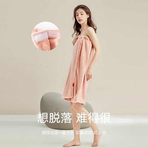 三利浴巾女夏抹胸浴裙可穿可裹家用吸水速干毛巾干发帽套装 商品图1