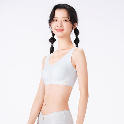 都市丽人内衣少女优选三阶少女文胸泳布薄文胸背心式无排扣无钢圈BBT2Q7 商品图2