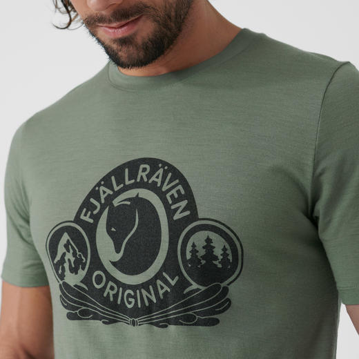 北极狐休闲T恤户外男士羊毛柔软舒适户外露营时尚短袖 84117 商品图4