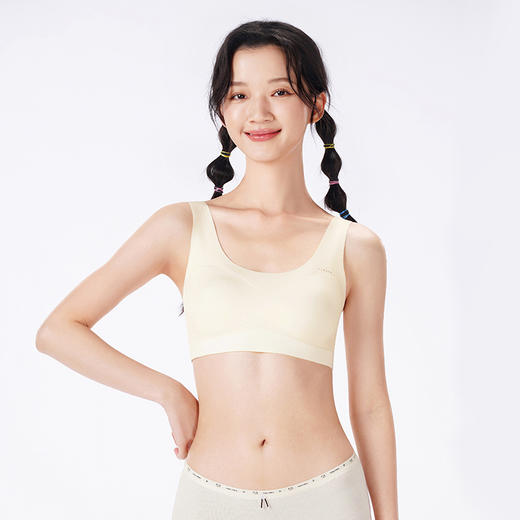 都市丽人内衣少女优选二阶少女文胸泳布薄文胸背心式无排扣无钢圈BBT2Q4 商品图1