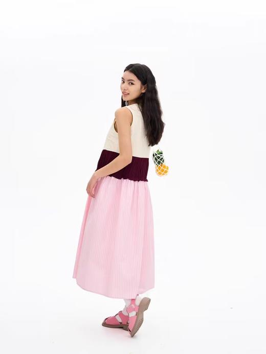 heris/H41102/夹心拼色伞摆连衣裙 商品图1