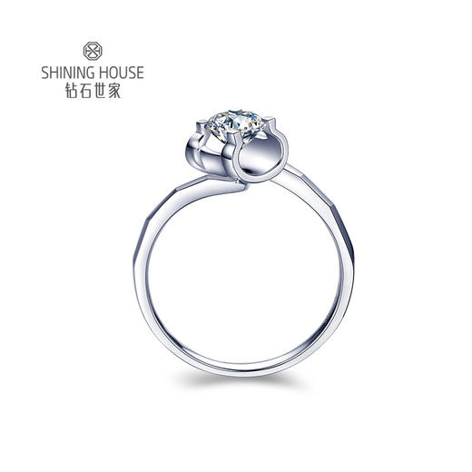 【甄选钻饰】【专享】钻石世家  18K金钻石戒指 50分钻石戒指（50分，M-N色，SI净度，国检,12号圈） 商品图2